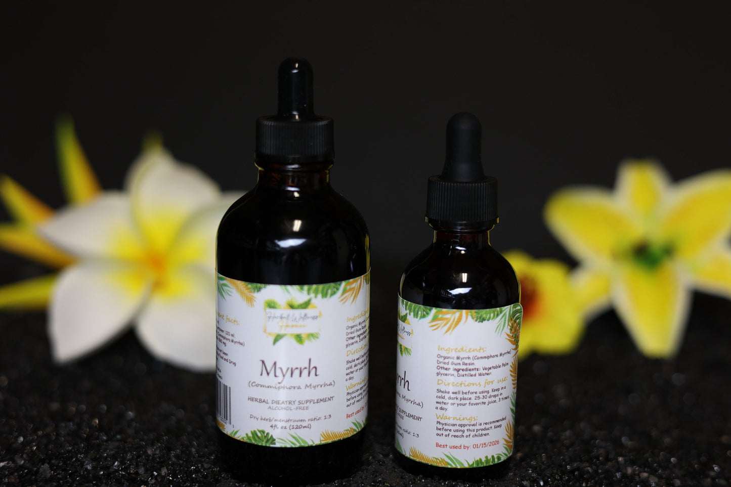 Myrrh Liquid Drops Alcohol-Free β Oral & Immune Support, Commiphora Myrrha Resin