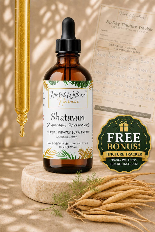 Shatavari Tincture Alcohol-Free – Organic Asparagus Racemosus Liquid Drops, Herbal Extract, 2 oz & 4 oz, Bulk