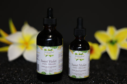 Sweet Violet (Viola Odorata) Organic Dried Leaf Herbal Tincture Alcohol-FREE