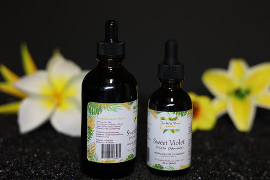 Sweet Violet (Viola Odorata) Organic Dried Leaf Herbal Tincture Alcohol-FREE