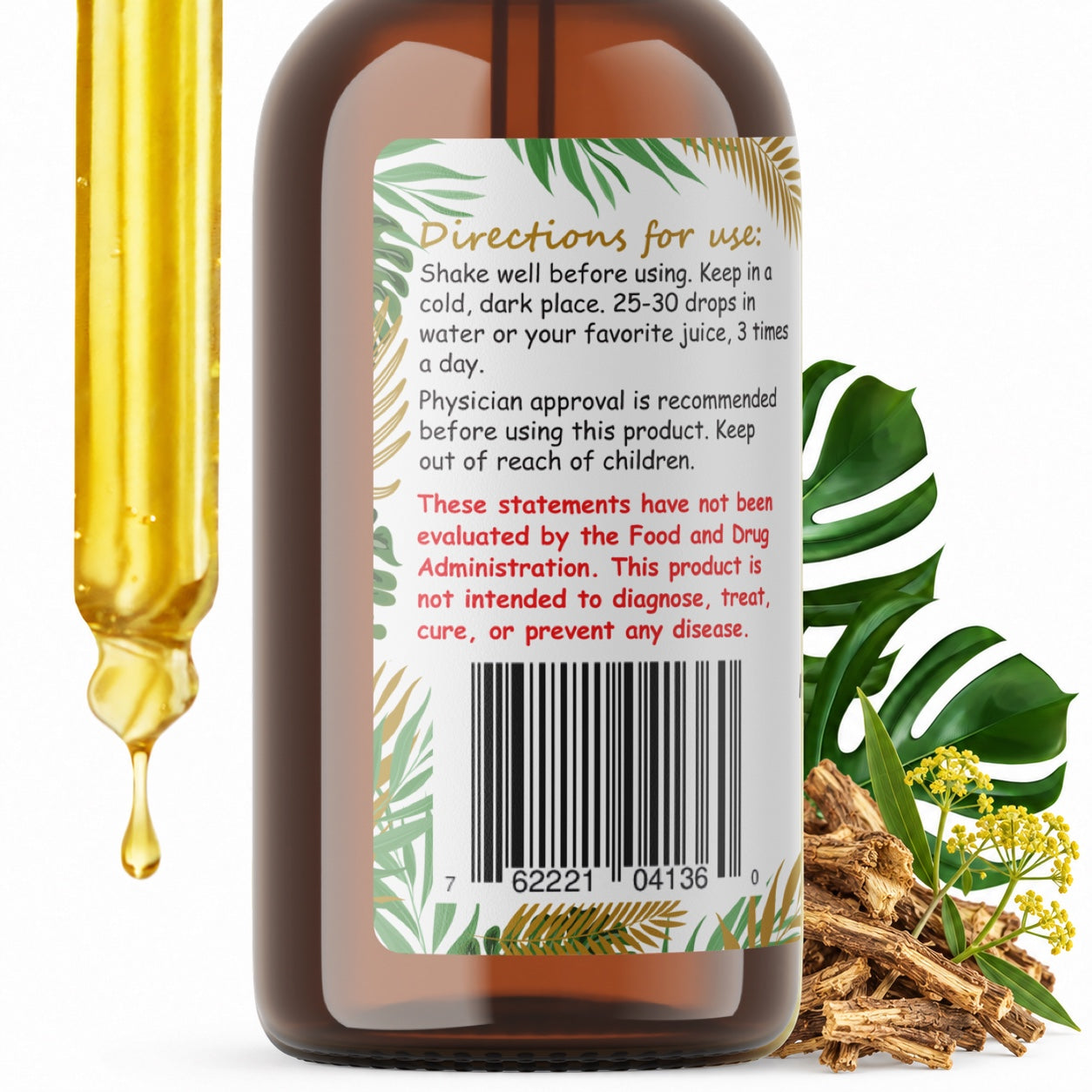 Bupleurum Liquid Drops Alcohol-Free – Liver Support, Chai Hu Root