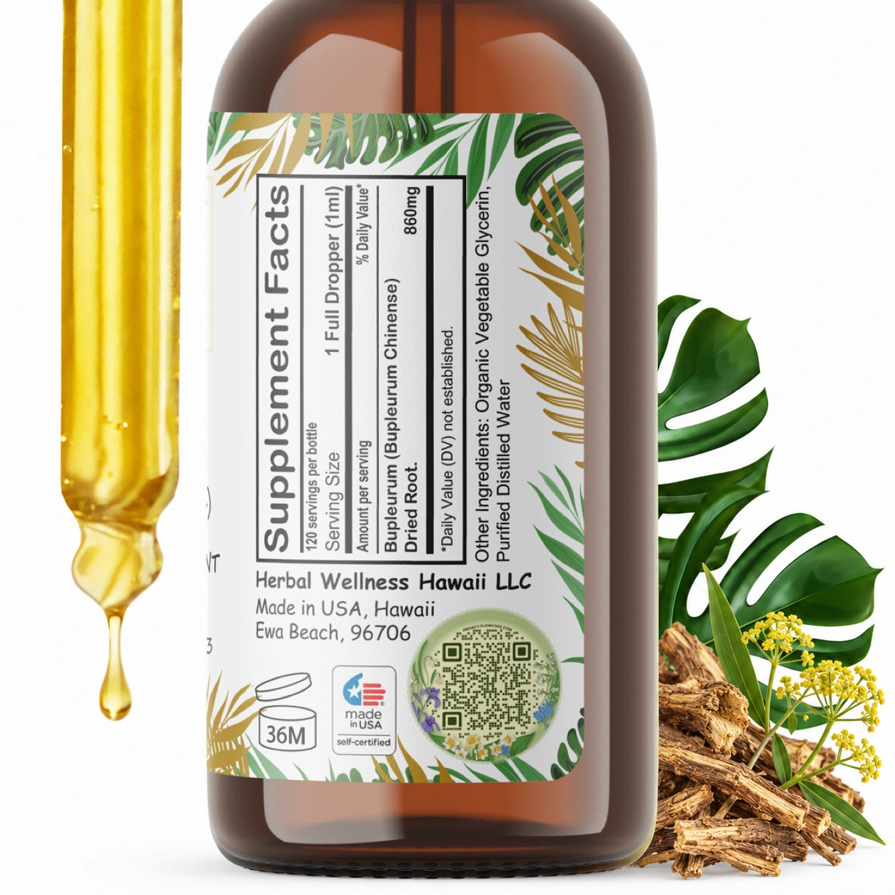 Bupleurum Liquid Drops Alcohol-Free – Liver Support, Chai Hu Root