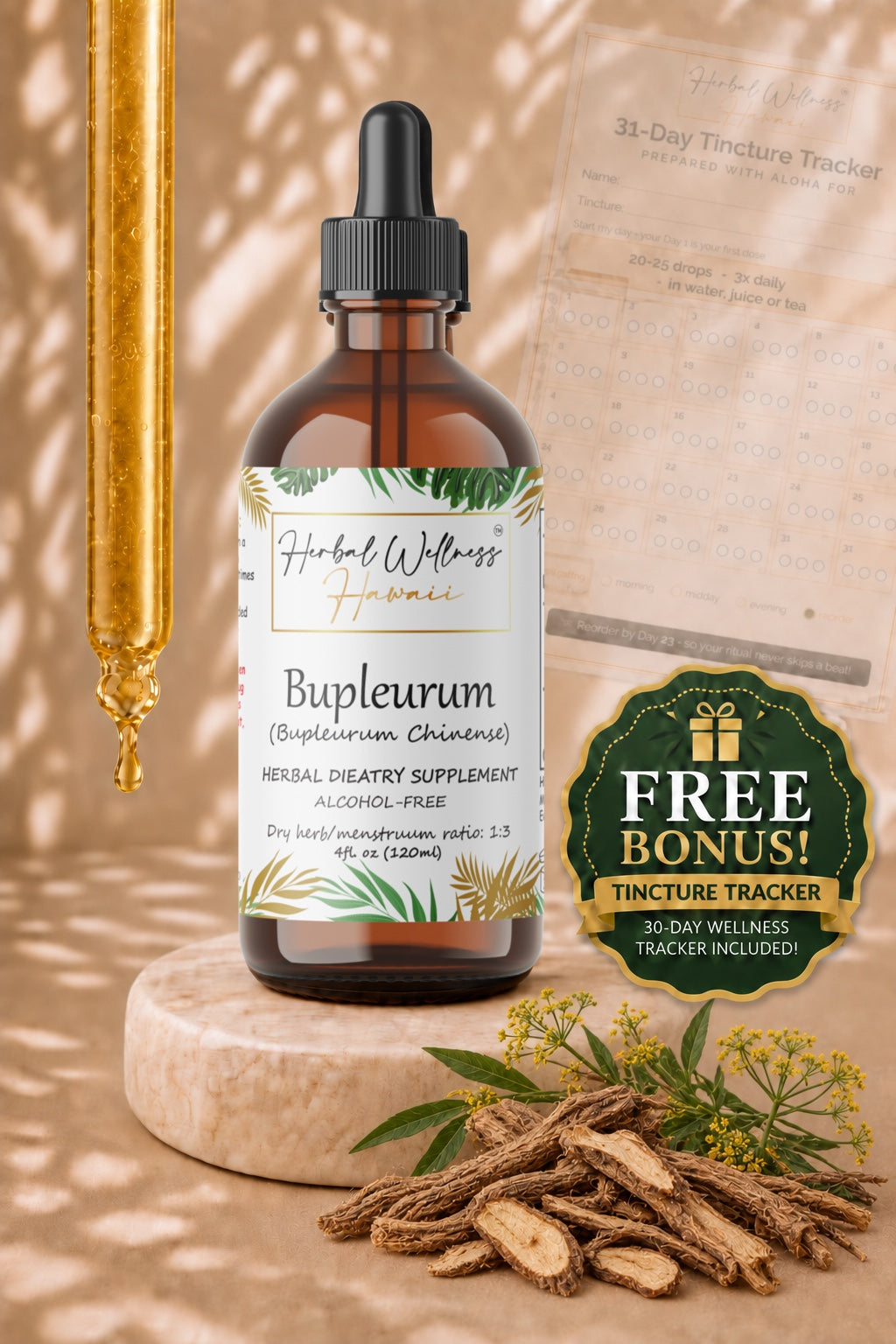 Bupleurum Liquid Drops Alcohol-Free – Liver Support, Chai Hu Root