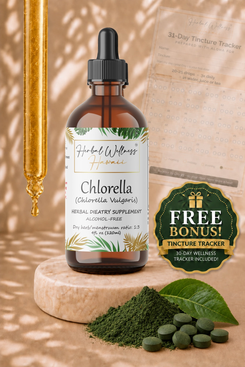 Chlorella Liquid Drops Alcohol-Free – Detox & Nutrient Support, Chlorella Vulgaris