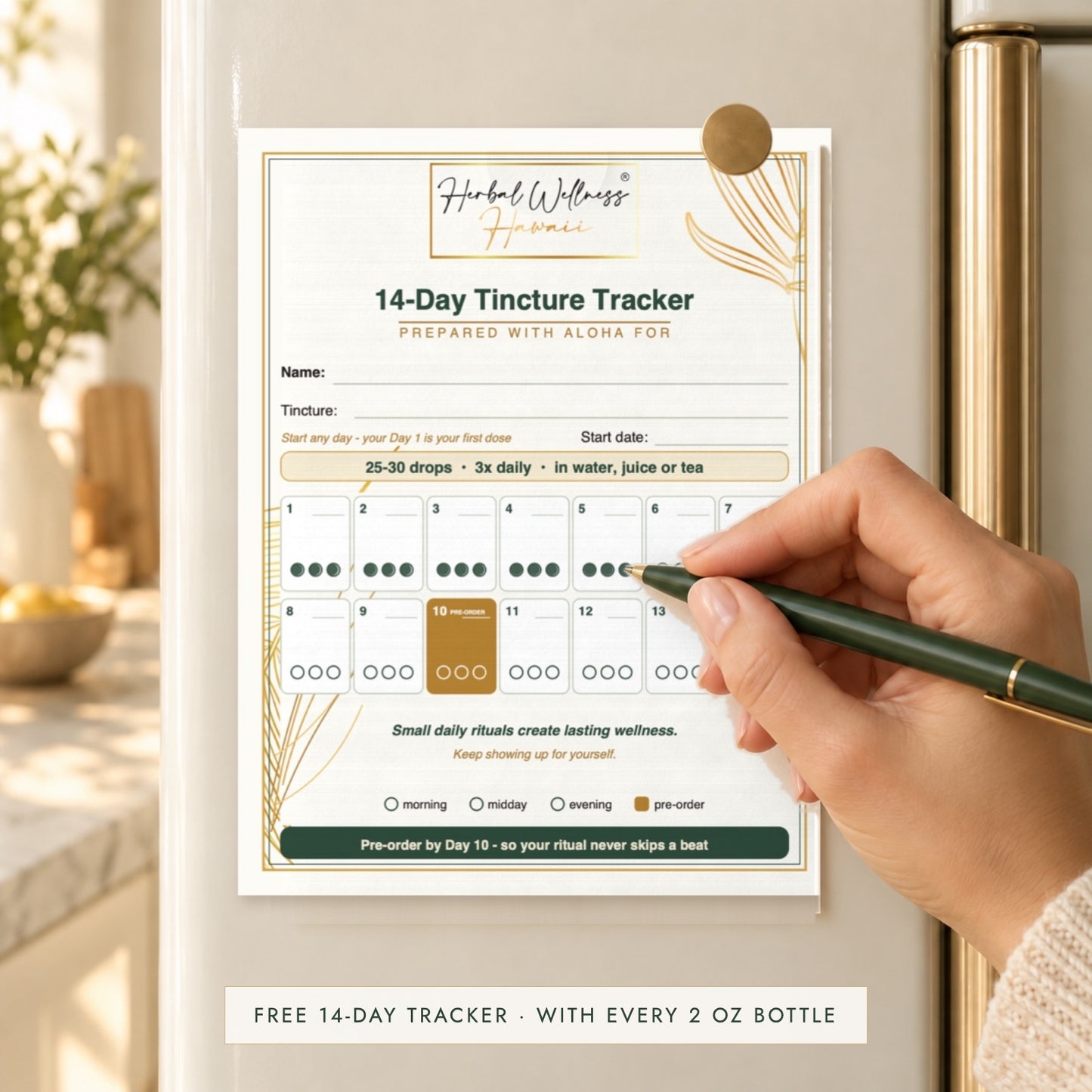 Free 14-Day Tincture Tracker included with every 2 oz bottle