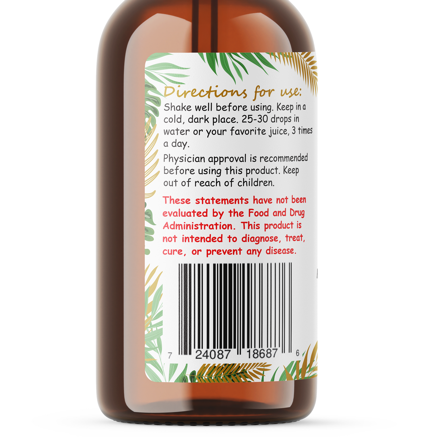 Chaga Mushroom Tincture Alcohol-Free – Inonotus obliquus Extract Drops for Immune & Antioxidant Support