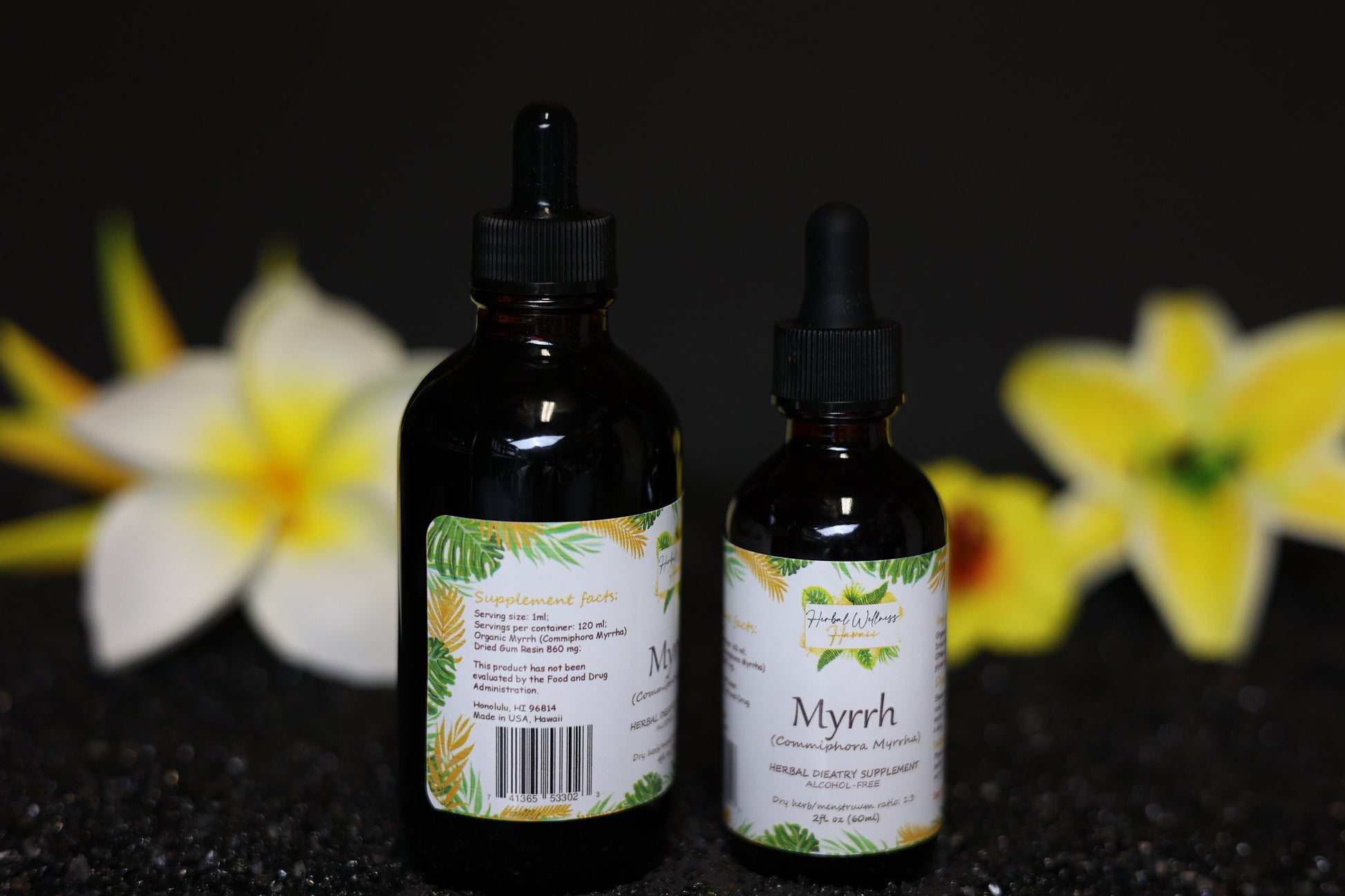 Myrrh Liquid Drops Alcohol-Free – Oral & Immune Support, Commiphora Myrrha Resin
