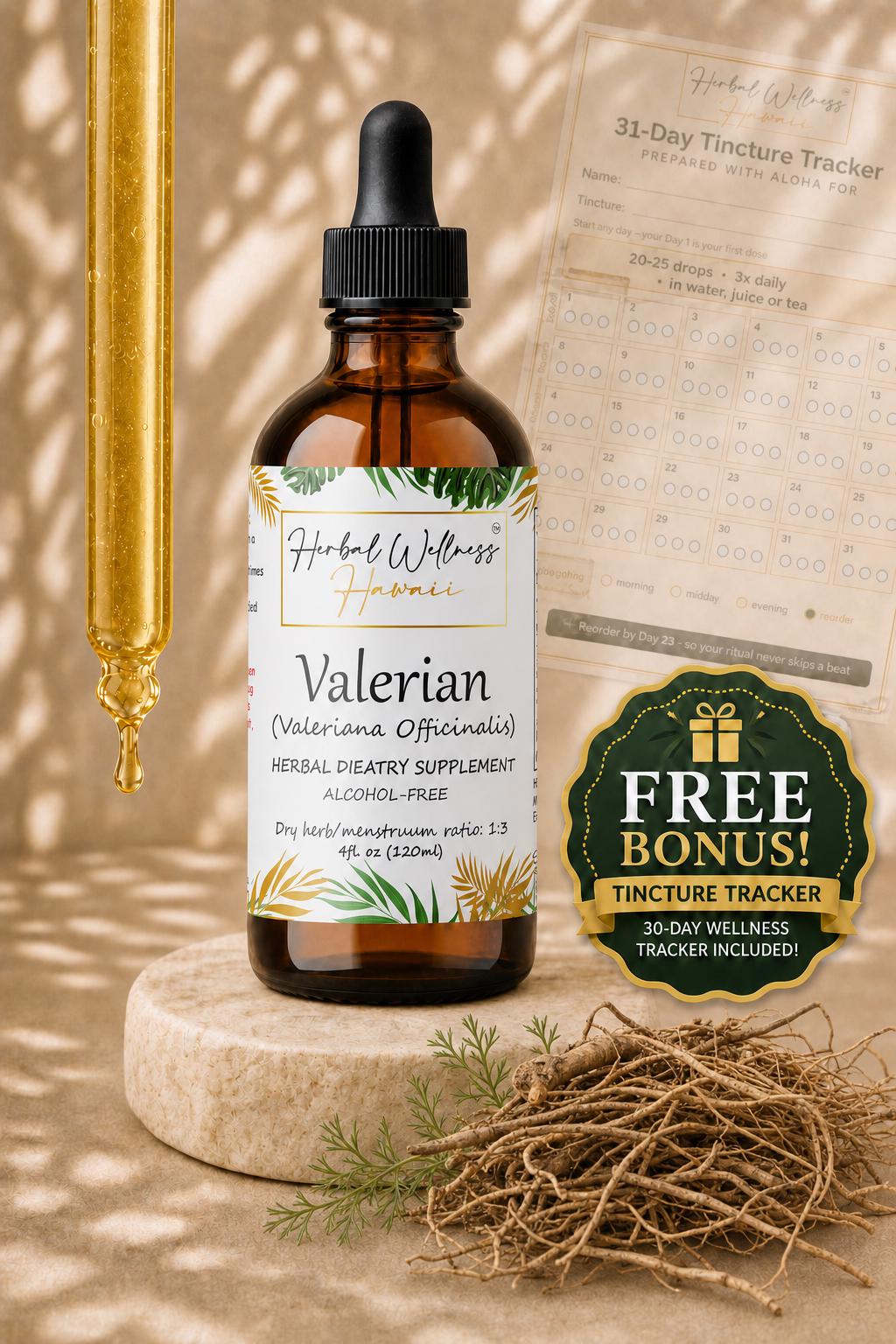 Valerian Tincture Alcohol-Free – Organic Valeriana Officinalis Liquid Drops, Herbal Extract, 2 oz & 4 oz, Bulk