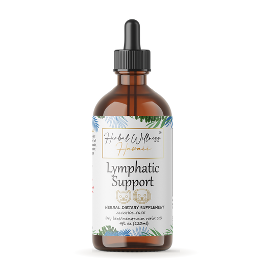 Lymphatic Support Pet Drops alcohol-free liquid drops 4 oz bottle, Herbal Wellness Hawaii