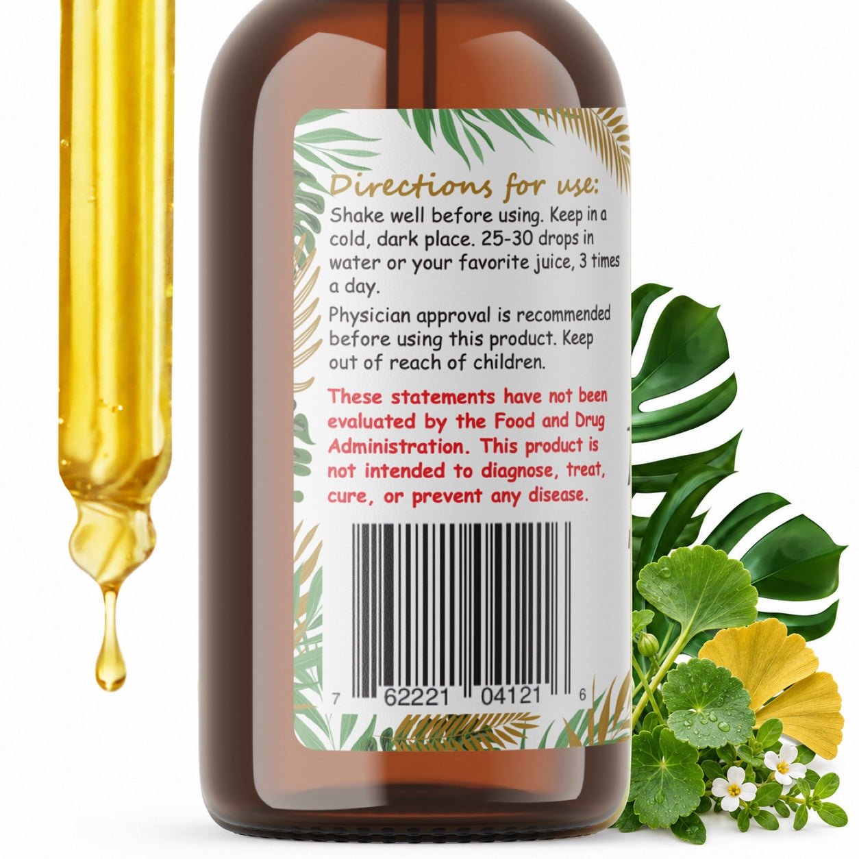 Memory Care Liquid Drops Alcohol-Free – Brahmi, Ginkgo & Gotu Kola Brain Blend
