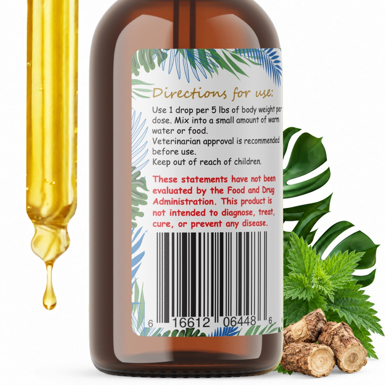 Seasonal Comfort Pet Drops Alcohol-Free – Nettle and Burdock Blend for Dogs & Cats