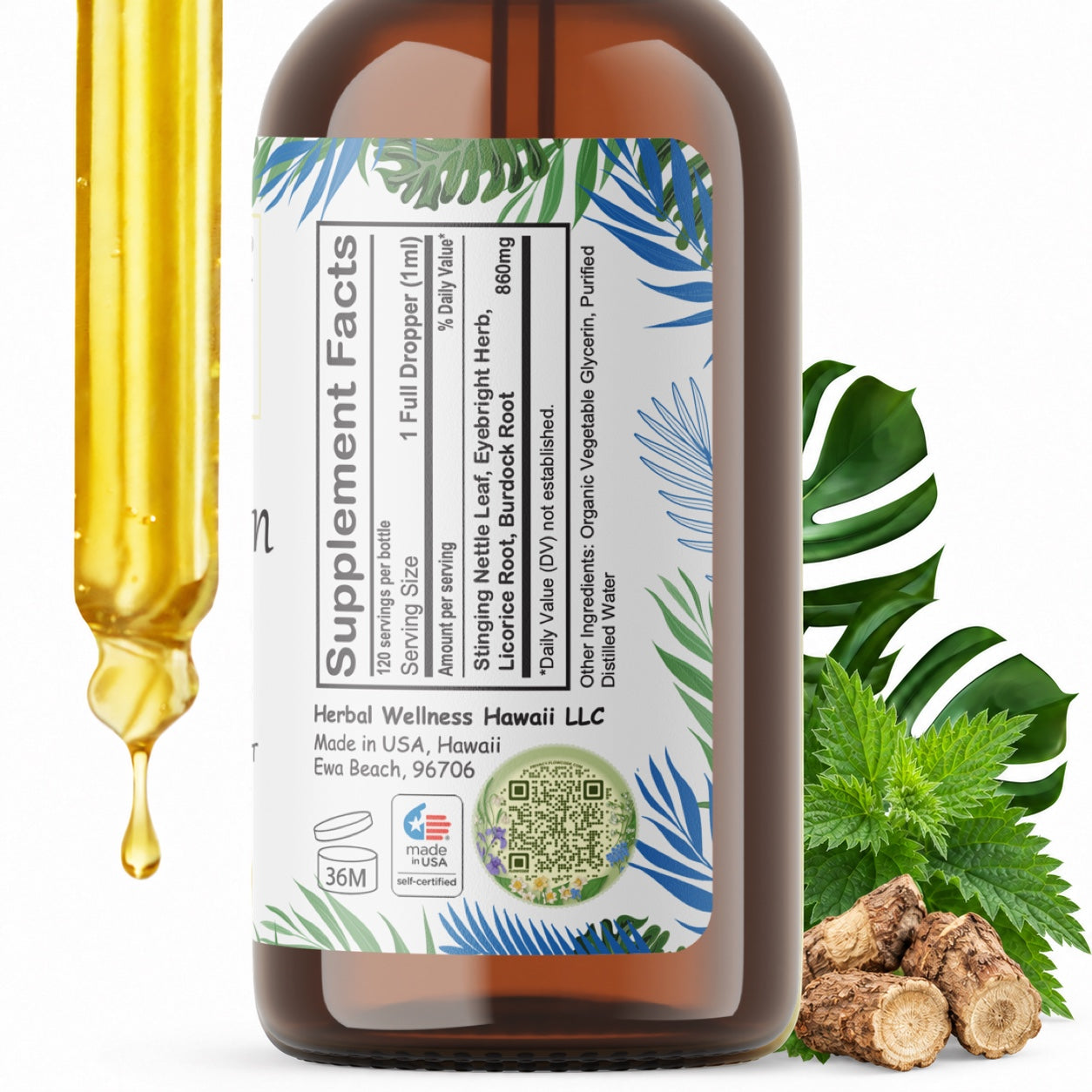 Seasonal Comfort Pet Drops Alcohol-Free – Nettle and Burdock Blend for Dogs & Cats