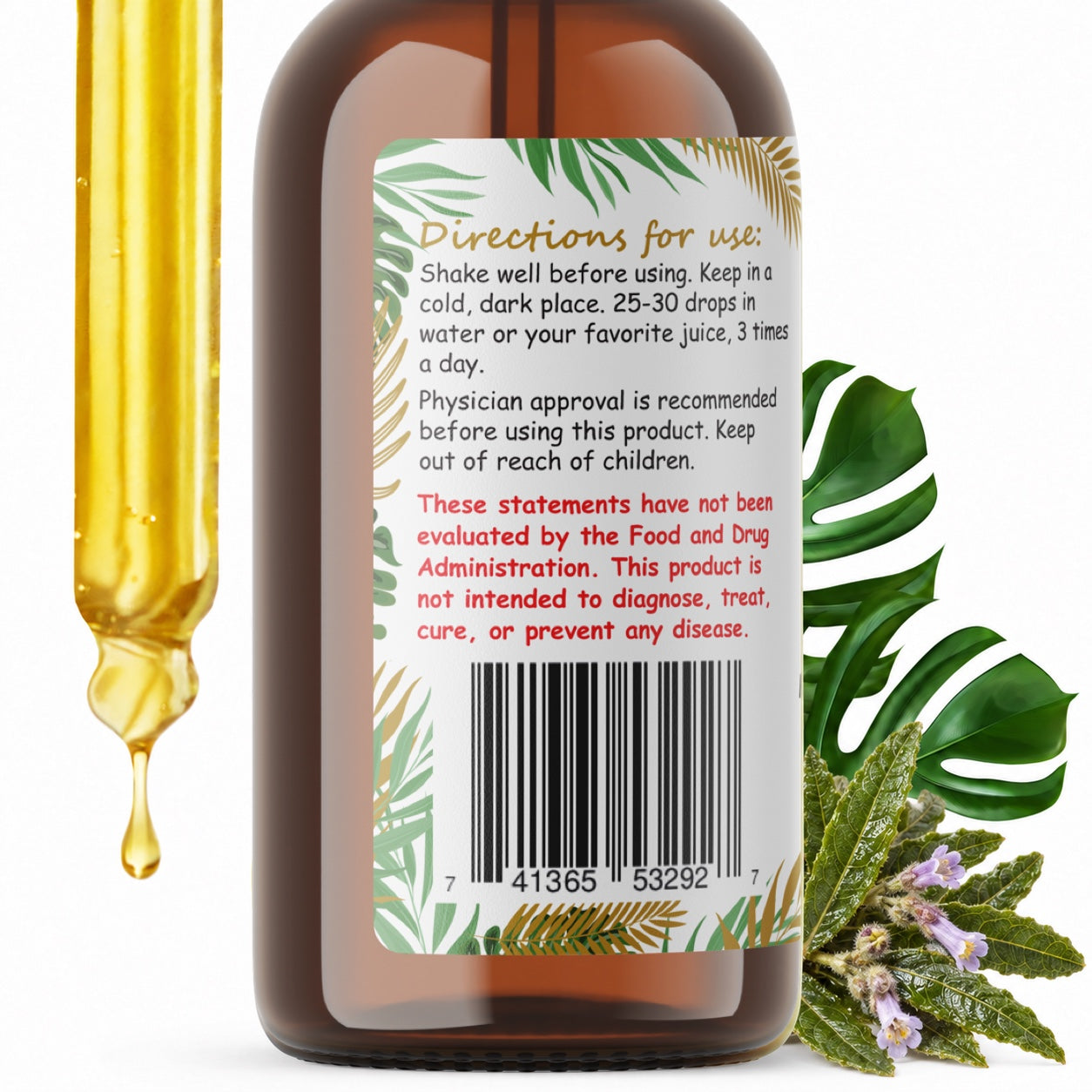 Yerba Santa Liquid Drops Alcohol-Free – Respiratory Support, Eriodictyon Californicum Leaf