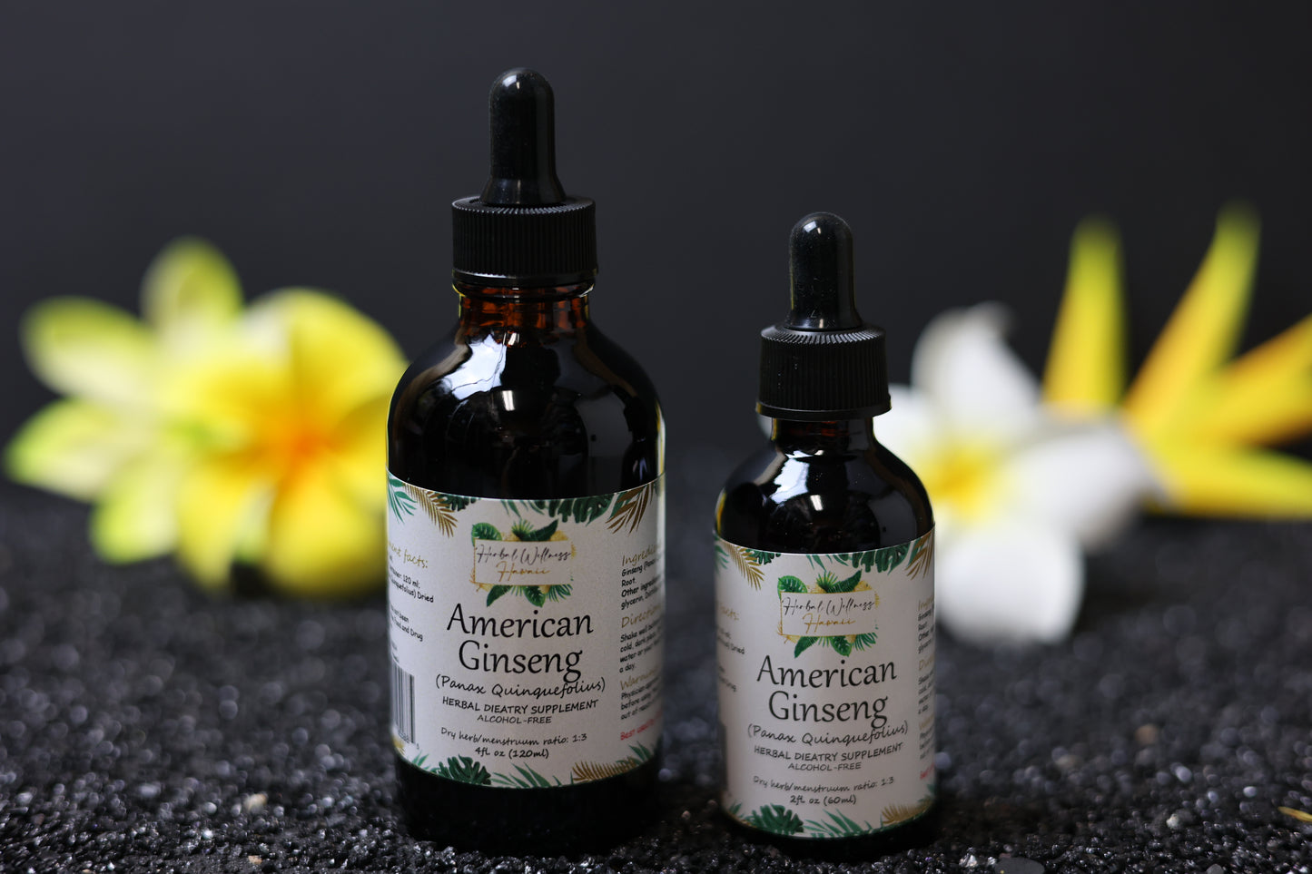 American Ginseng (Panax Quinquefolius) Dried Root Alcohol-Free Tincture